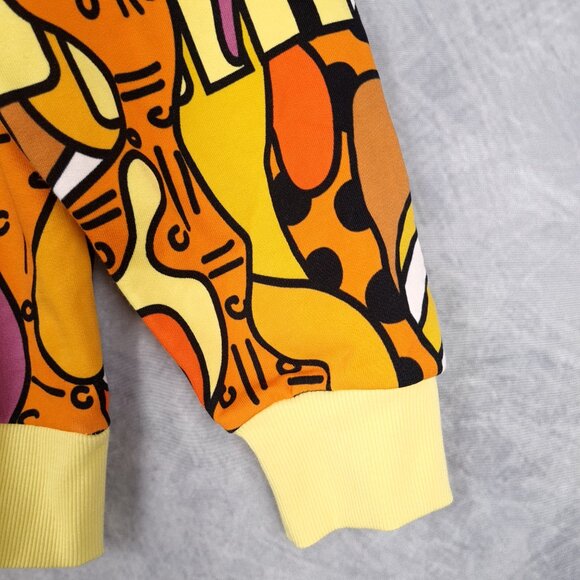 Puma BRITTO Hoodie Mens Large Yellow Orange AOP Graffiti Art Streatwear 90s insp - Picture 7 of 16